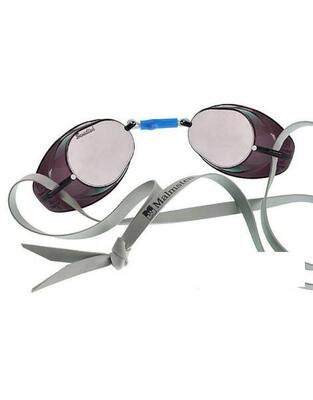Occhiali da nuoto svedesi Malmsten Metallic Silver
