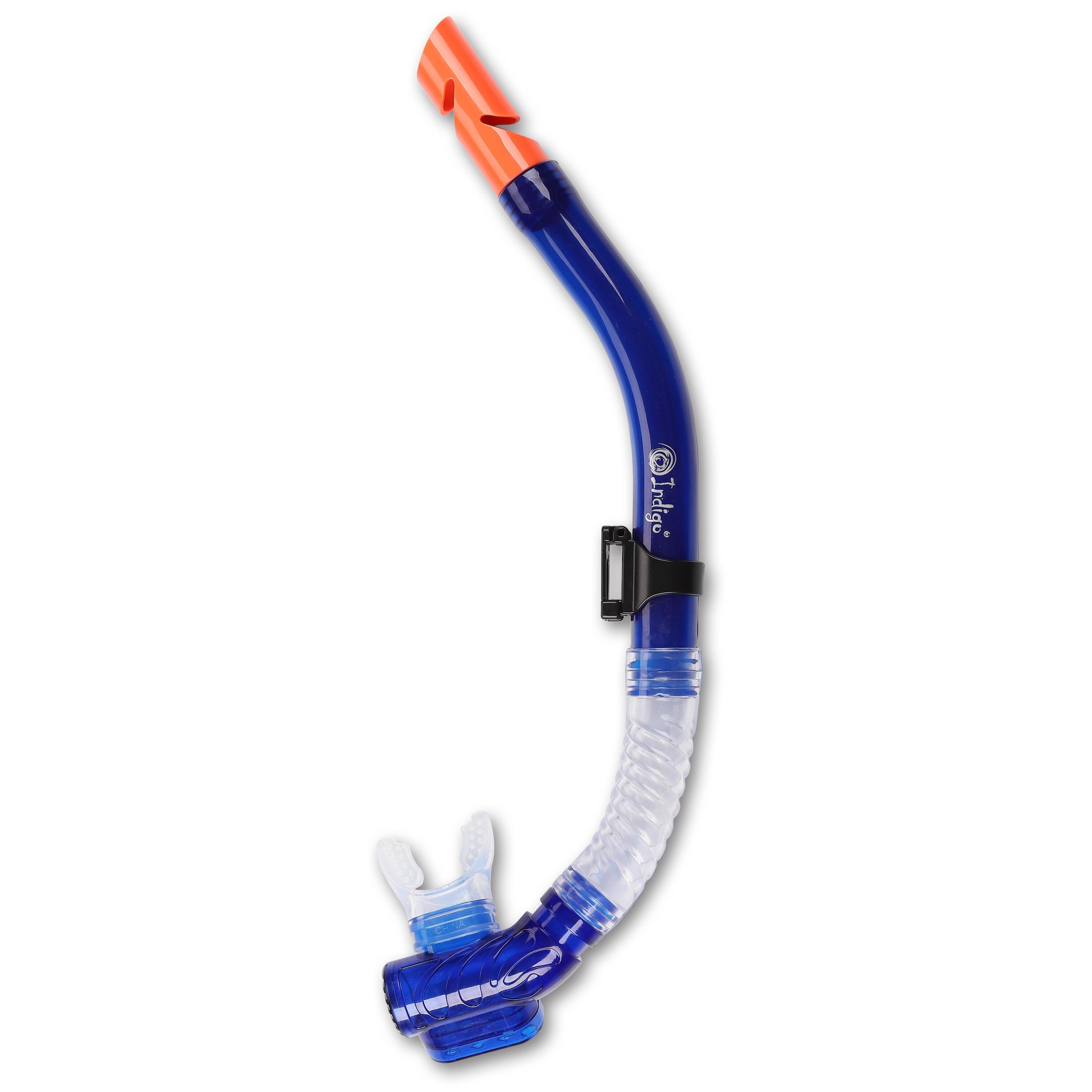 INDIGO SPORTS Snorkel com Suporte Para Máscara INDIGO 40 cm Azul Claro