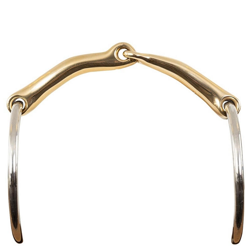 Einfaches Gebiss für Pferde mit gebogenem Bruch BR Equitation Soft Contact 2/2