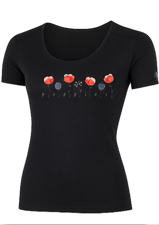 T-shirt da donna in lana merino POPPY 2/3