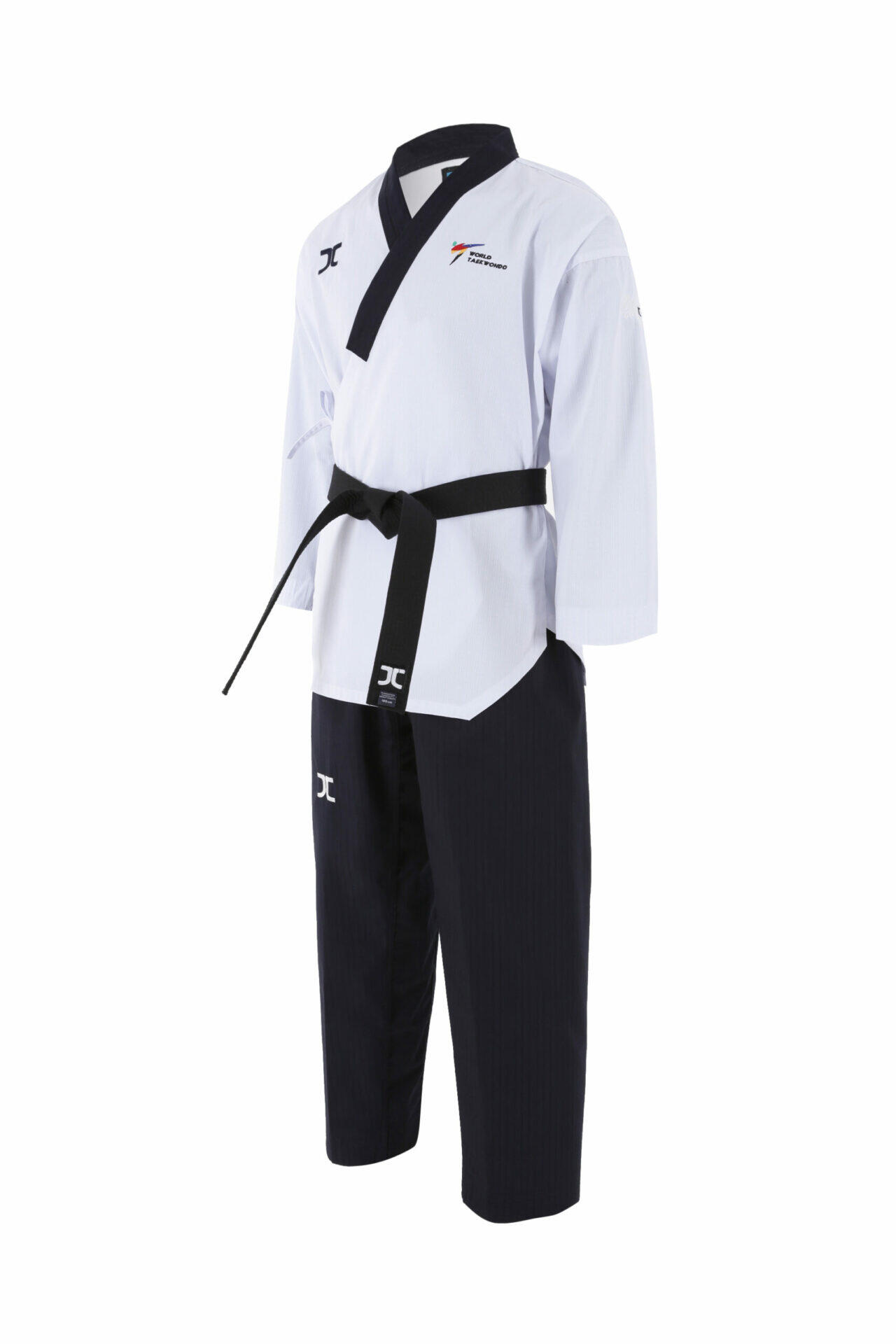 JCalicu poomsae dan taekwondopak mannen | WT | wit-zwart 2/4