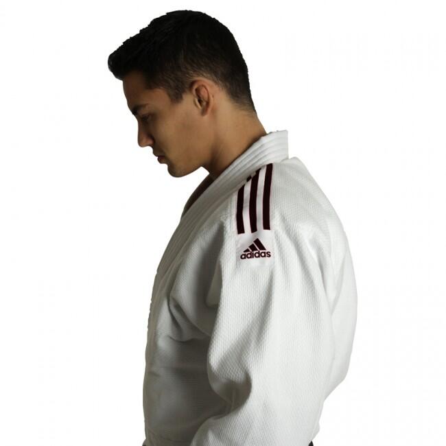 adidas Judo-Anzug Club weiß/schwarze Streifen, J350 2/3