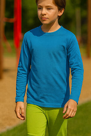 T-shirt in lana merino per bambini LONY 3/5
