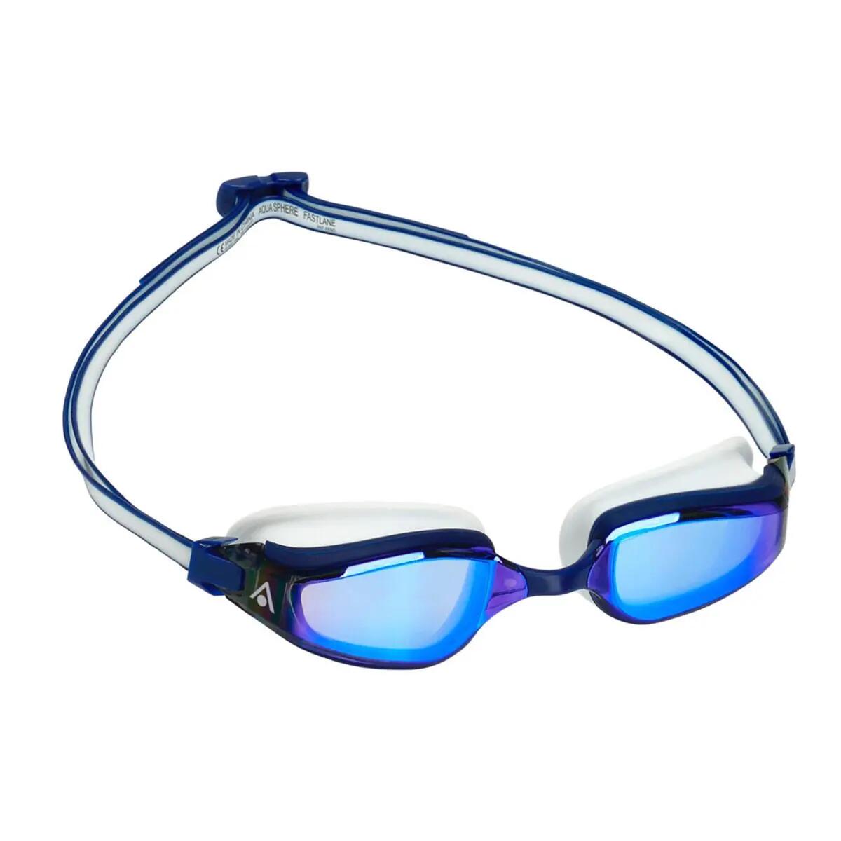 Aquasphere Fastlane Blue Titanium Mirrored Goggles - Blauw/Wit 5/5