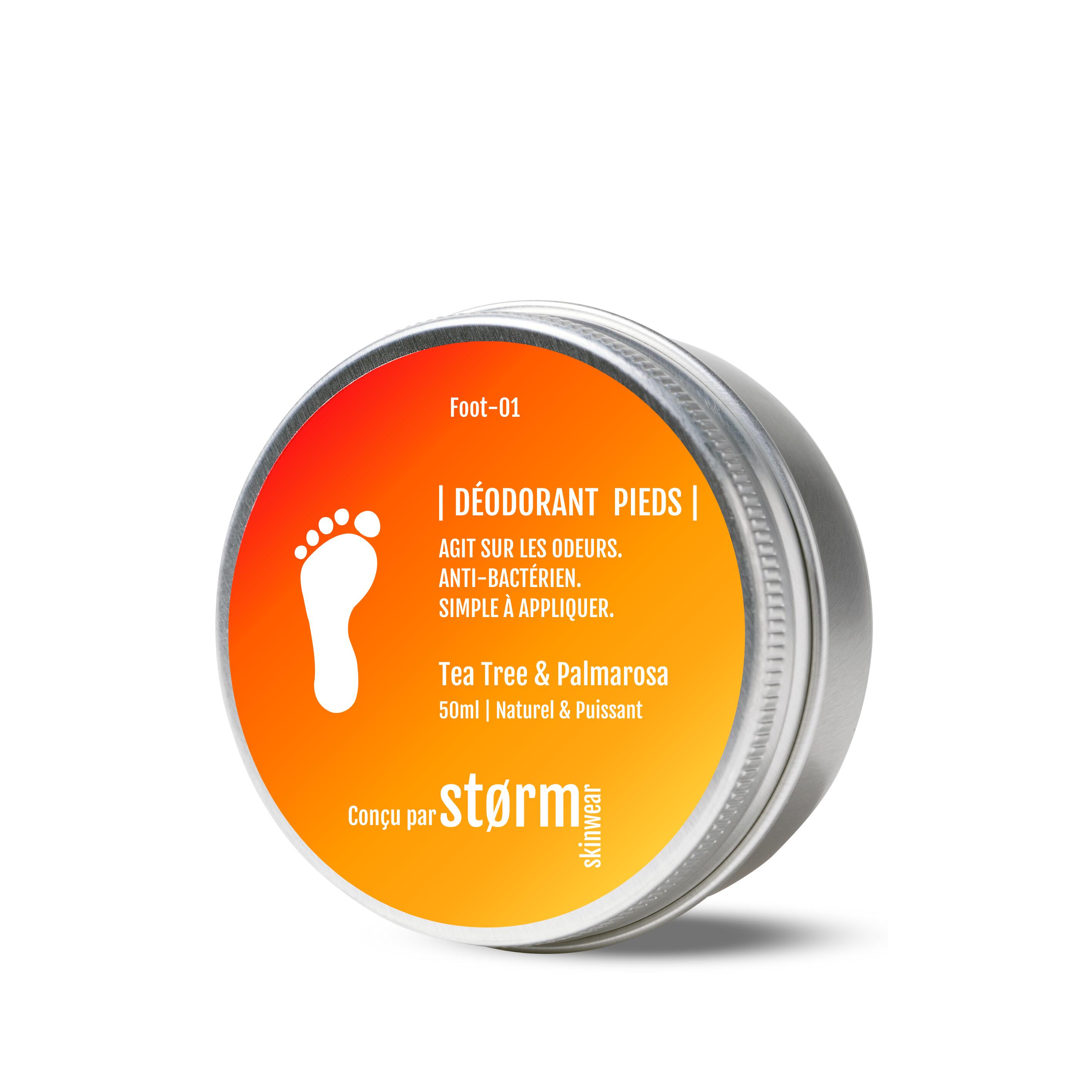 STORM SKINWEAR Desodorizante para pés – Anti-odor e antibacteriano – Fabricado em França 50 ml