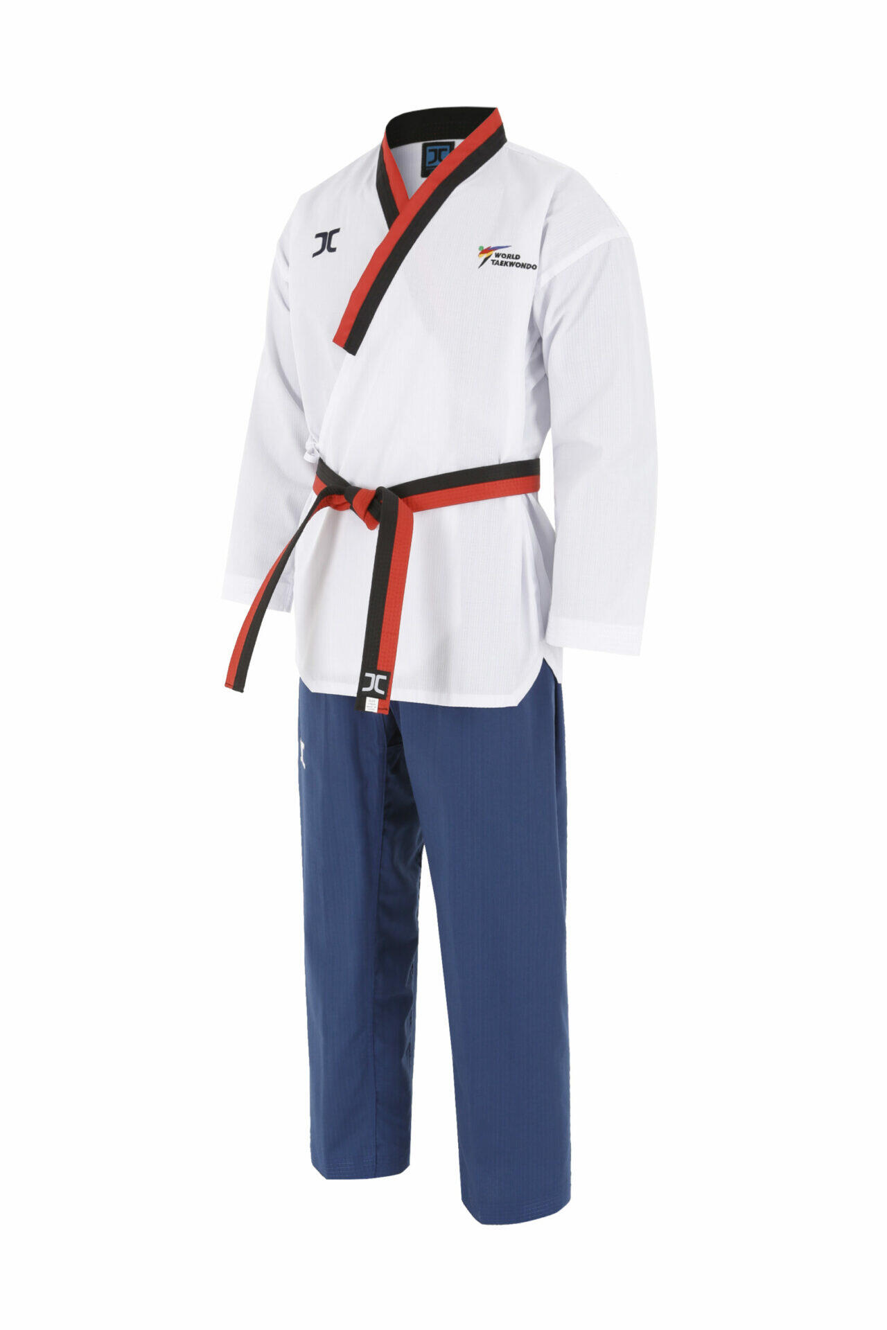 JCalicu poomsae taekwondopak poom jongen | WT | wit-blauw 2/4