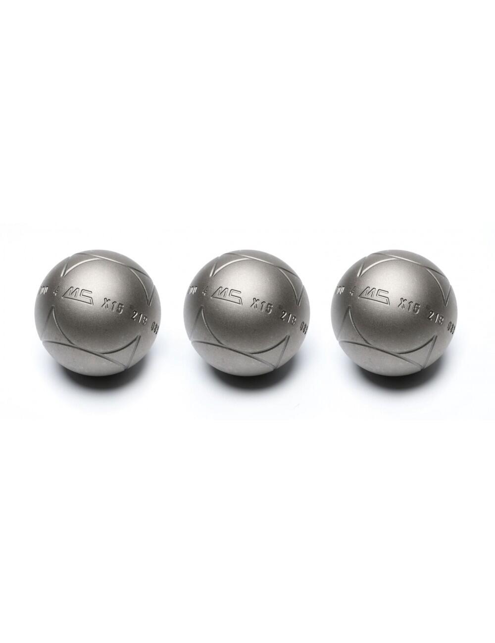 Wedstrijd Petanque Ballen Anti Bounce - STRX Roestvrij Staal 2/3