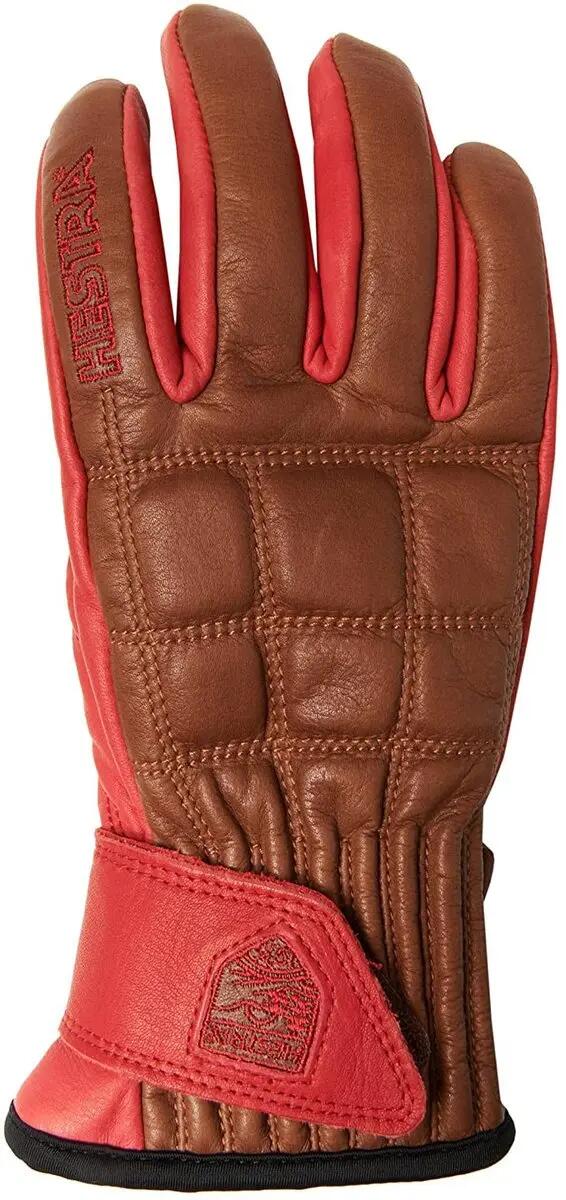 Hestra Henrik Lether Pro skihandschoenen bruin/rood 2/6