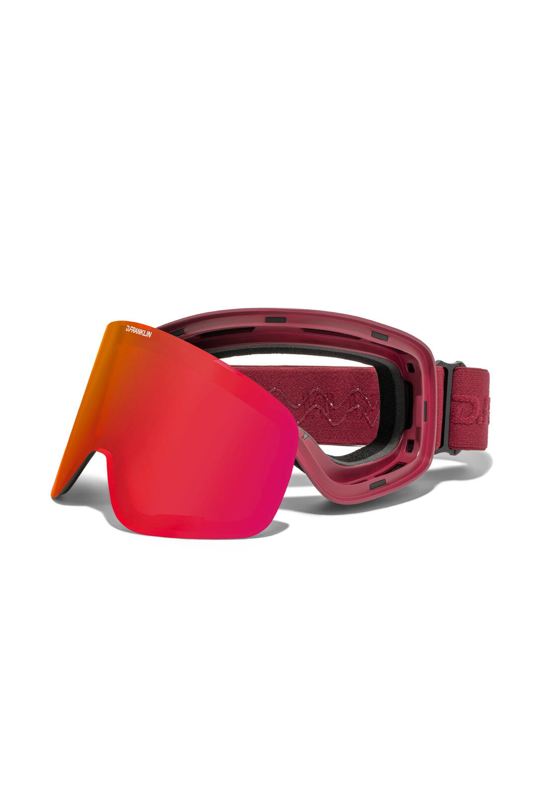 Gafas de Sol Nieve Esquí Snowboard D. Franklin VORTEX WINE / RED REVO Rojo 4/5