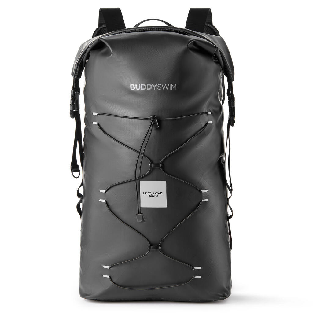 Dry Backpack 30L Waterproof and Durable Black-Dark Grey