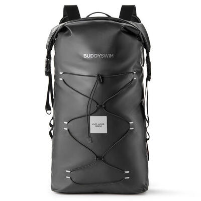 Waterdichte rugzak dry backpack 30l, waterdicht en slijtvast zwart-oranje