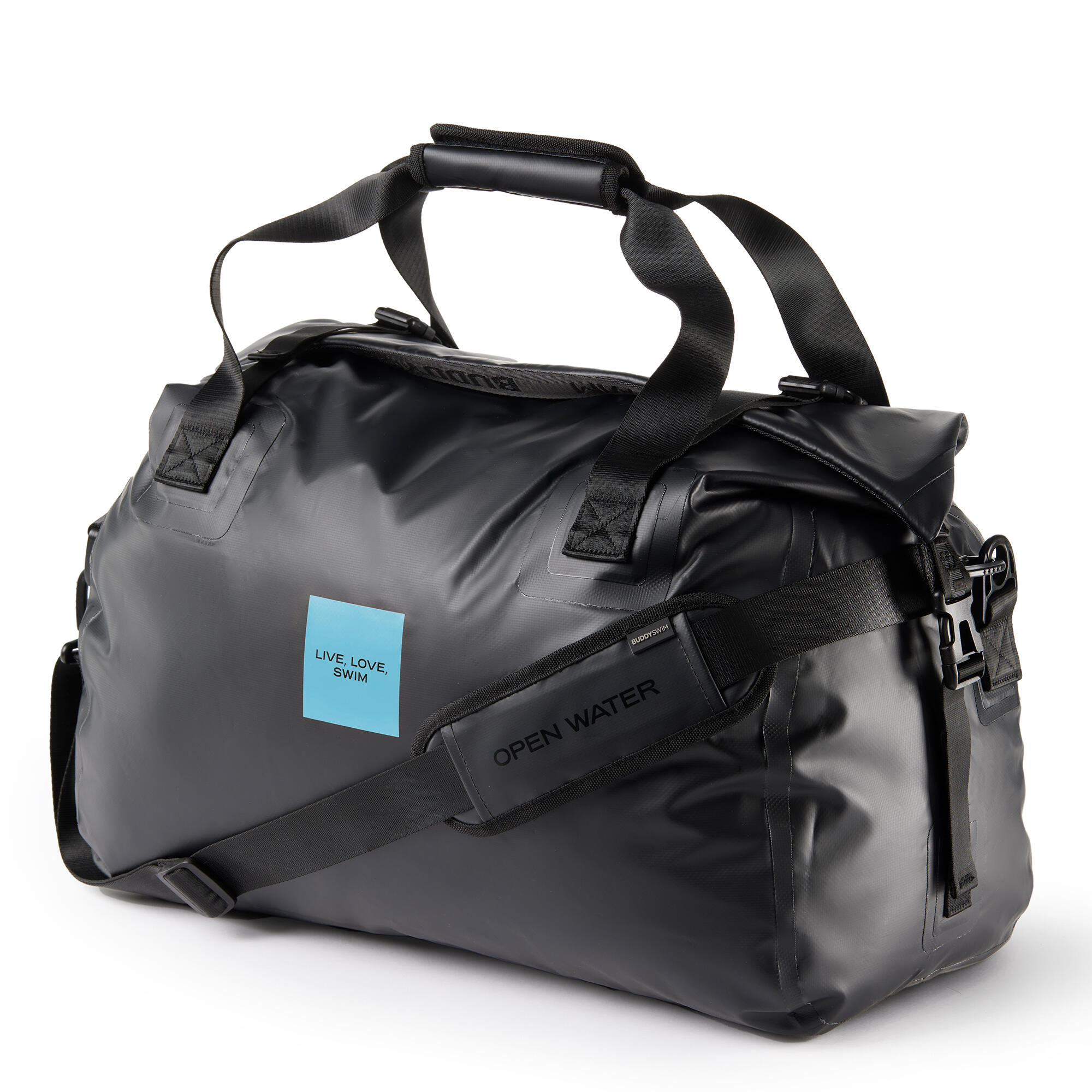Sac de voyage étanche Dry Duffle Bag 60 L, imperméable et résistant, Noir-Bleu 2/5