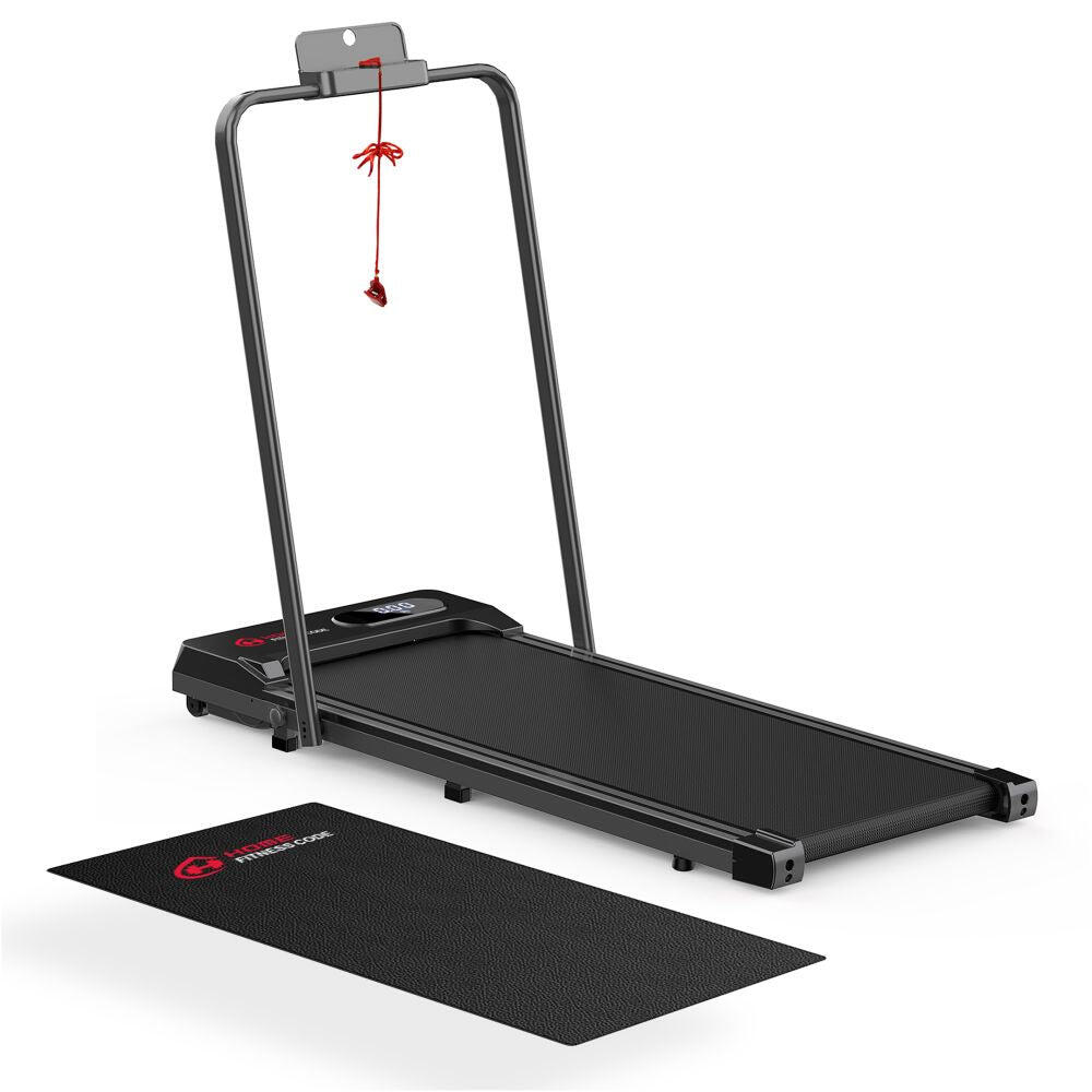 Homefitnesscode - Tapis De Marche Pliable, Vitesse 1-6 Km/h, Inclinaison Manuelle 5% - Tapis De Course - Noir - Taille Unique - Decathlon