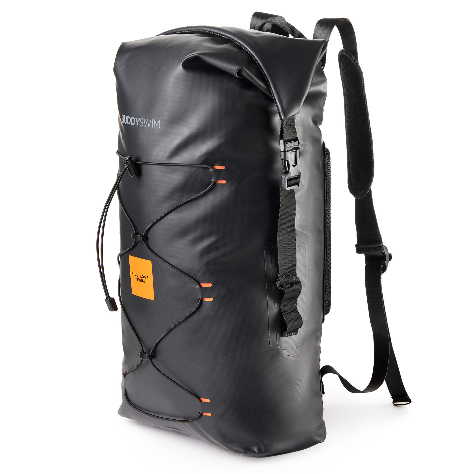 Waterdichte rugzak Dry Backpack 30L, waterdicht en slijtvast zwart-oranje 2/6