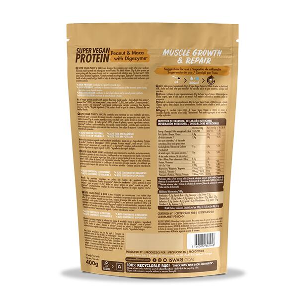 Super Vegan Protein Cacahuètes et Maca 2/3