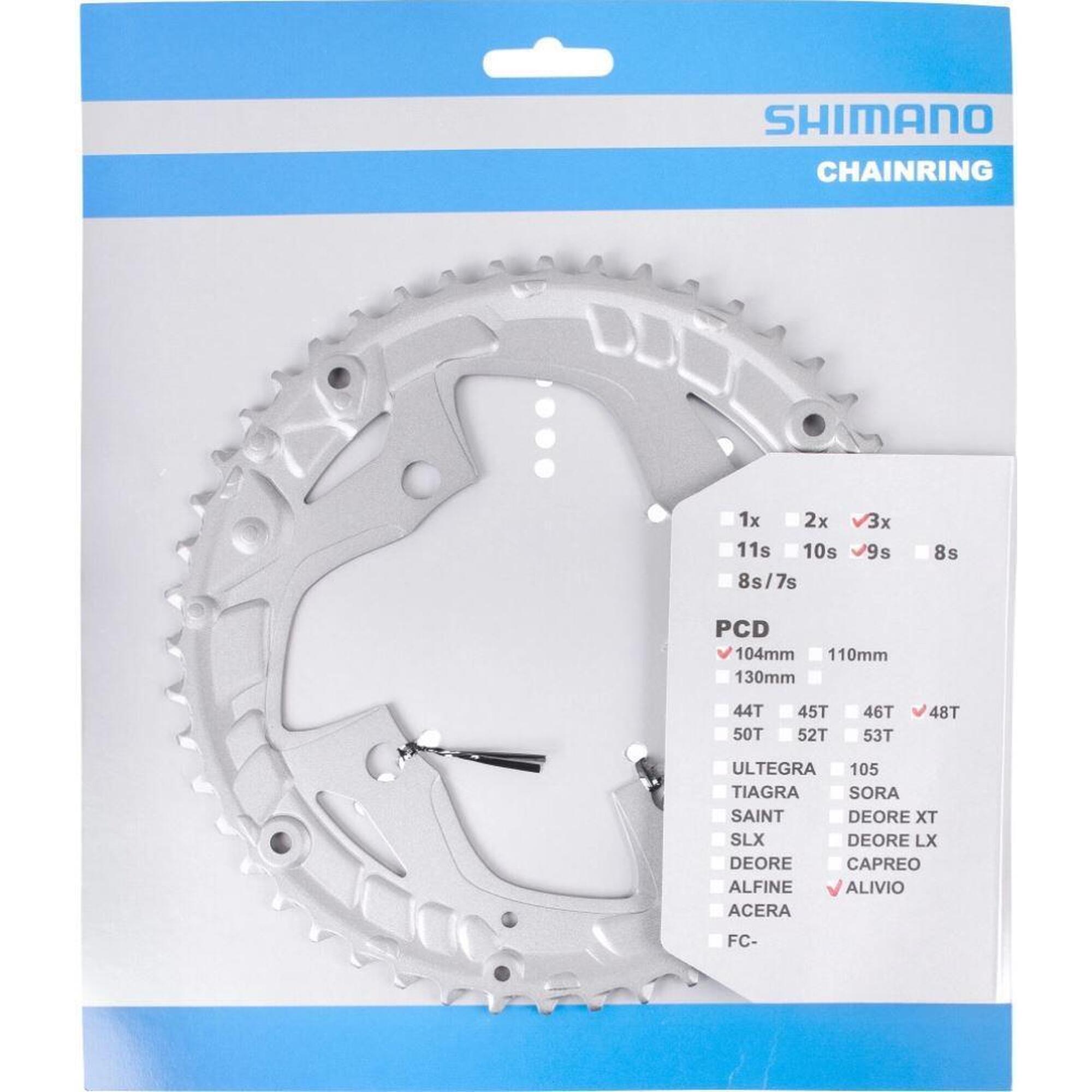 Shimano - Plateau 48t Alivio Fc-t4060 - Argent (pour 48-38-28t) - Plateau De Pédalier - Gris - Taille Unique - Decathlon