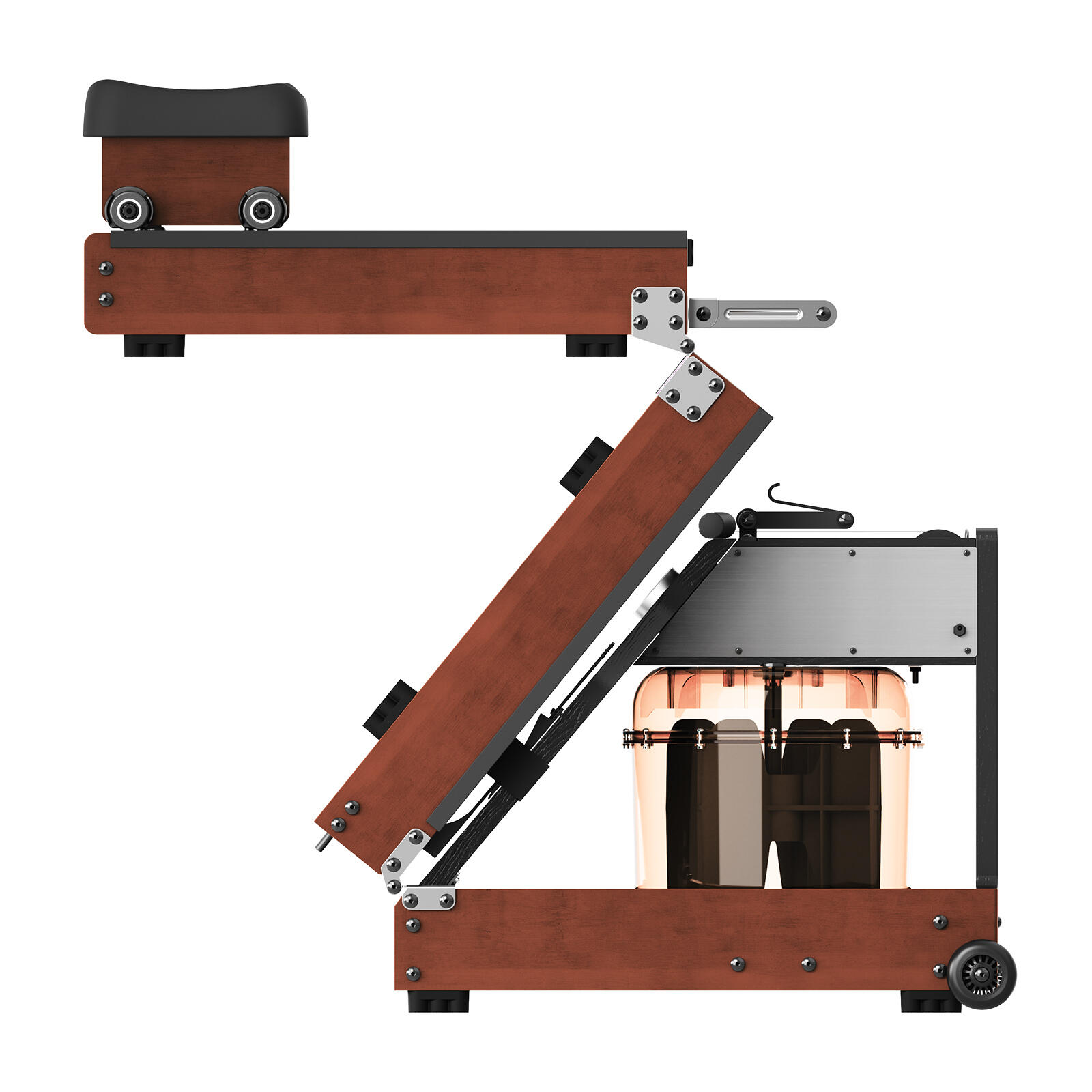 KINGSMITH WM10 klappbares Rudergerät mit Wasser- & Magnetwiderstand, LCD-Display 2/7