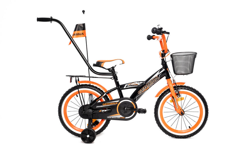 Rower dziecięcy rowerek dla chłopca 16 cali czarny BMX z kółkami bocznymi