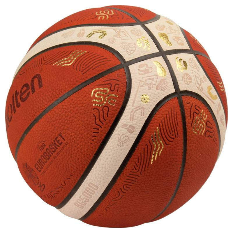 Piłka koszykarska Molten B7G5000 FIBA EuroBasket 2025 skóra naturalna, do hali 3/7