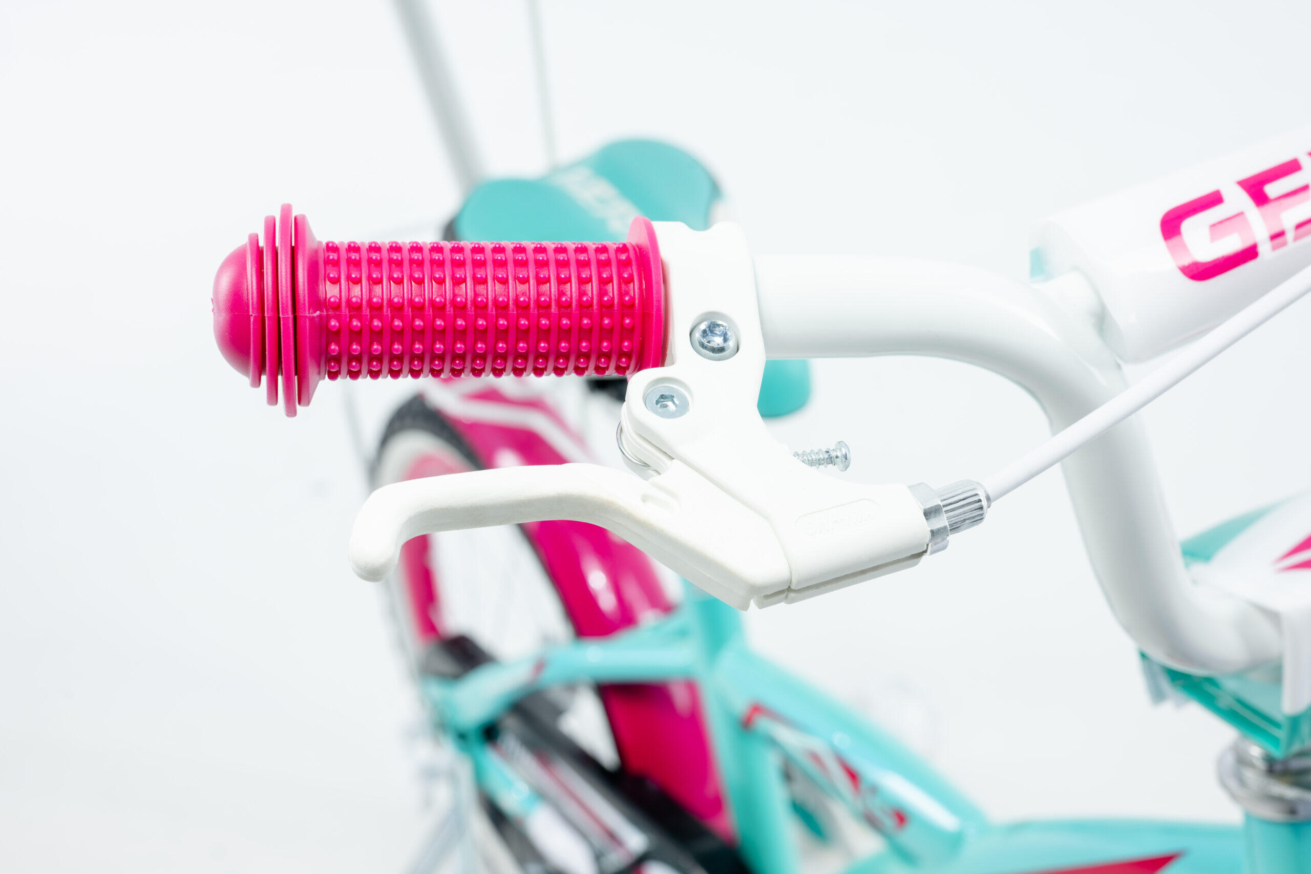 Kinderfiets GERMINA 16 BMX voor meisje met mandje, duwstang, zijwieltjes 5/6