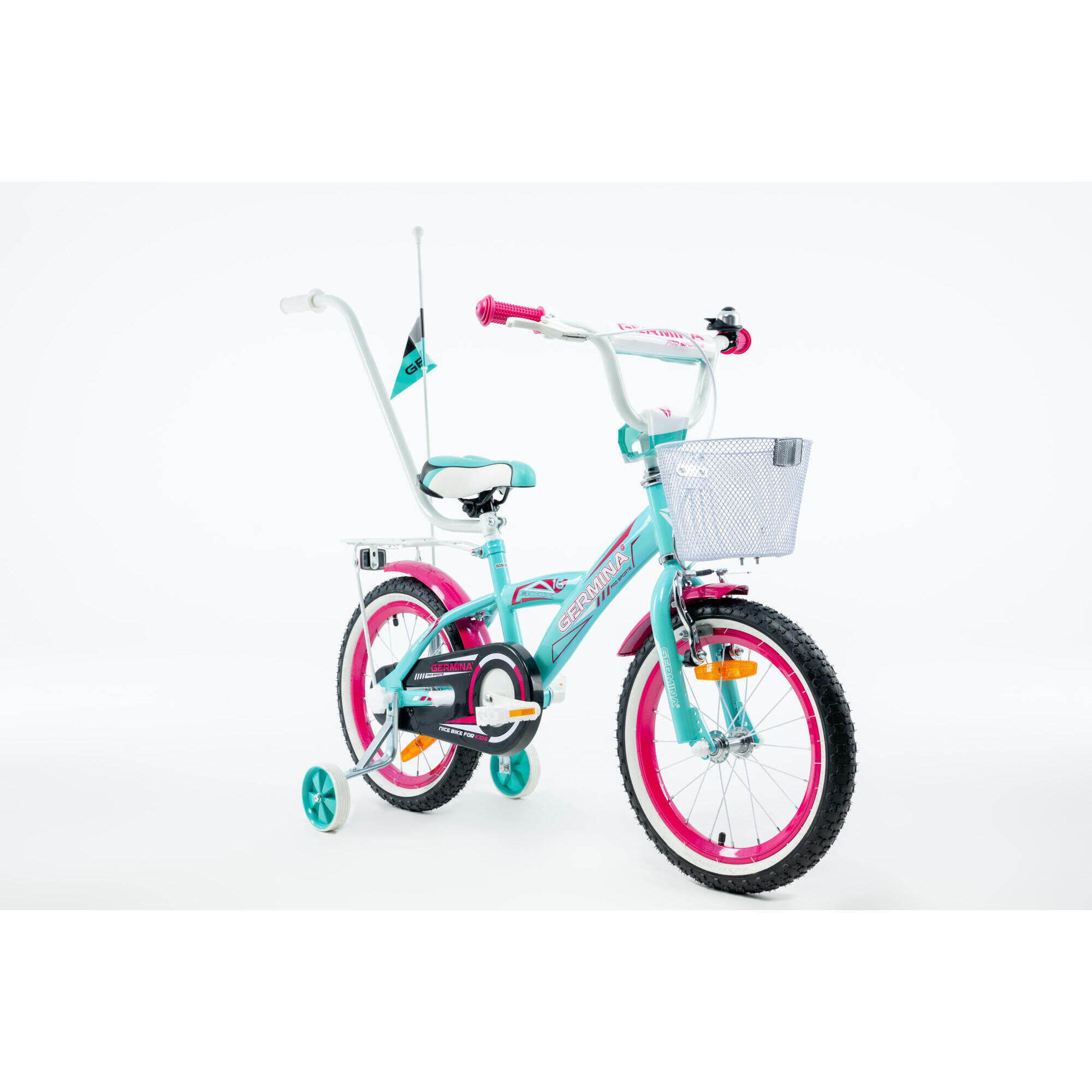 Rower dziecięcy GERMINA 16 bmx dla dziewczynki z dodatkami