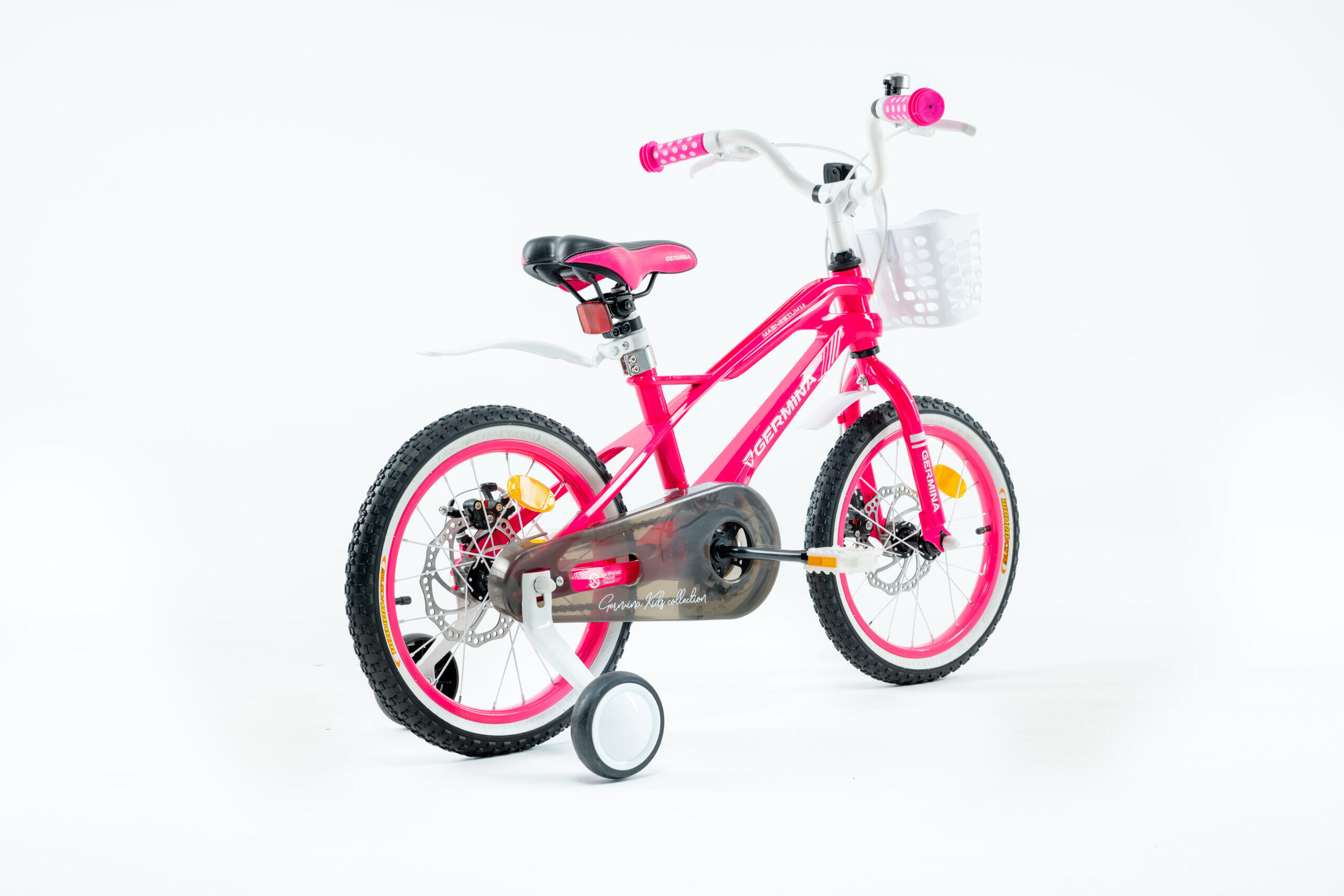 Kinderfiets GERMINA 16 inch met zijwieltjes, mandje, schijfremmen 3/3