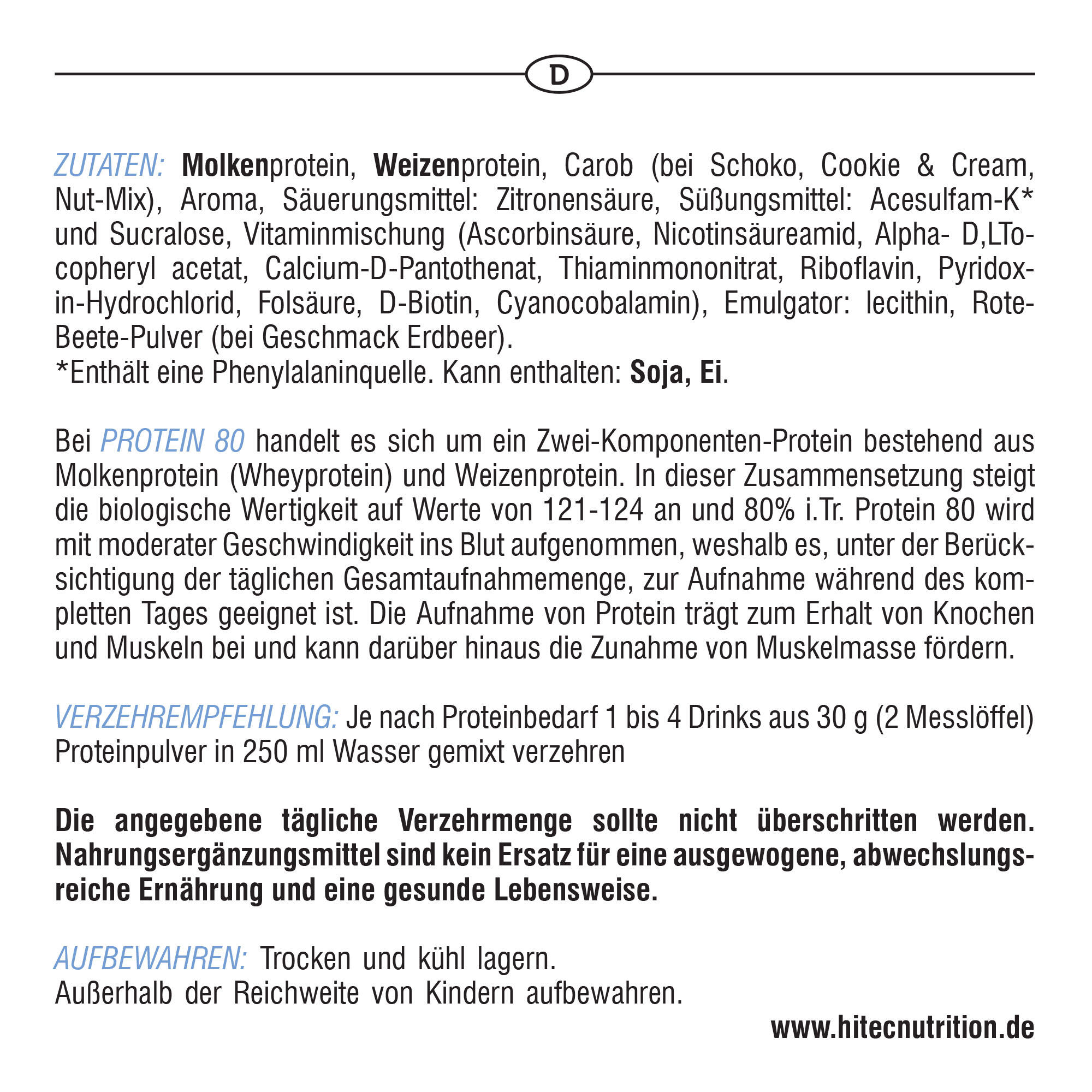 Odżywka białkowa HI TEC Protein 80 1000g Czekolada 2/3