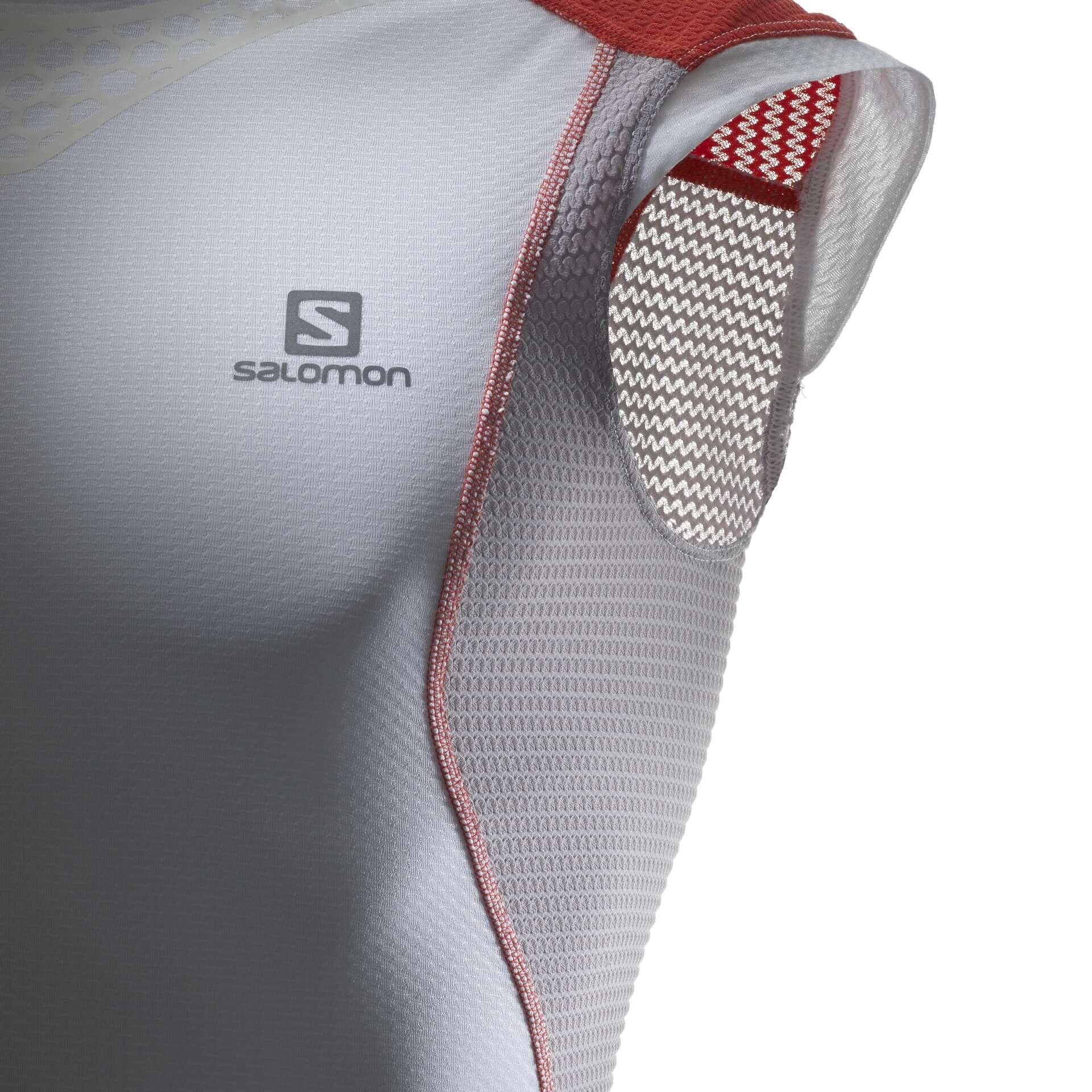 Tussen Particulieren - salomon slab exo compressie sleeveless tshirt wit 6/6