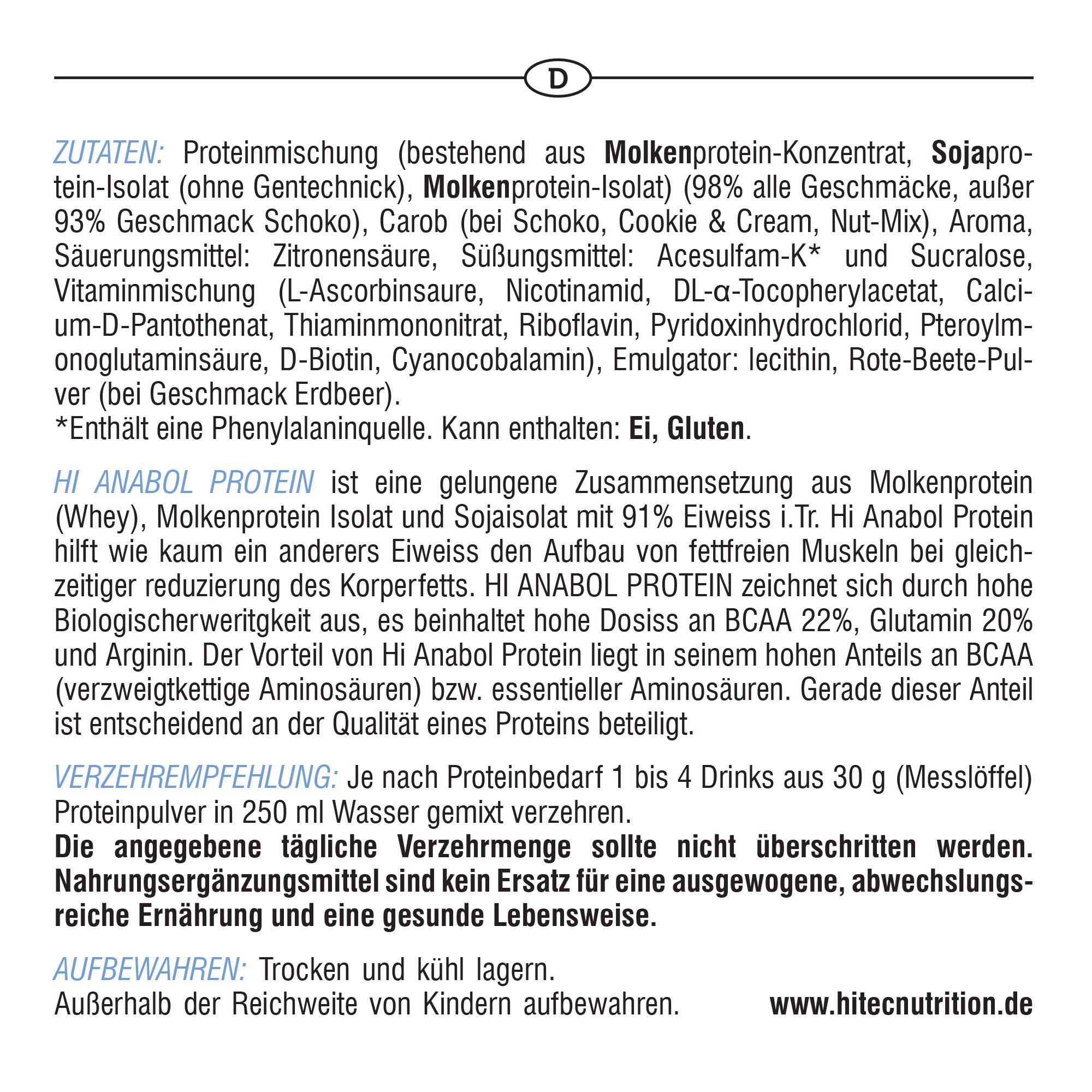 Odżywka białkowa HI TEC Hi-Anabol Protein 1000g Czekolada 2/3