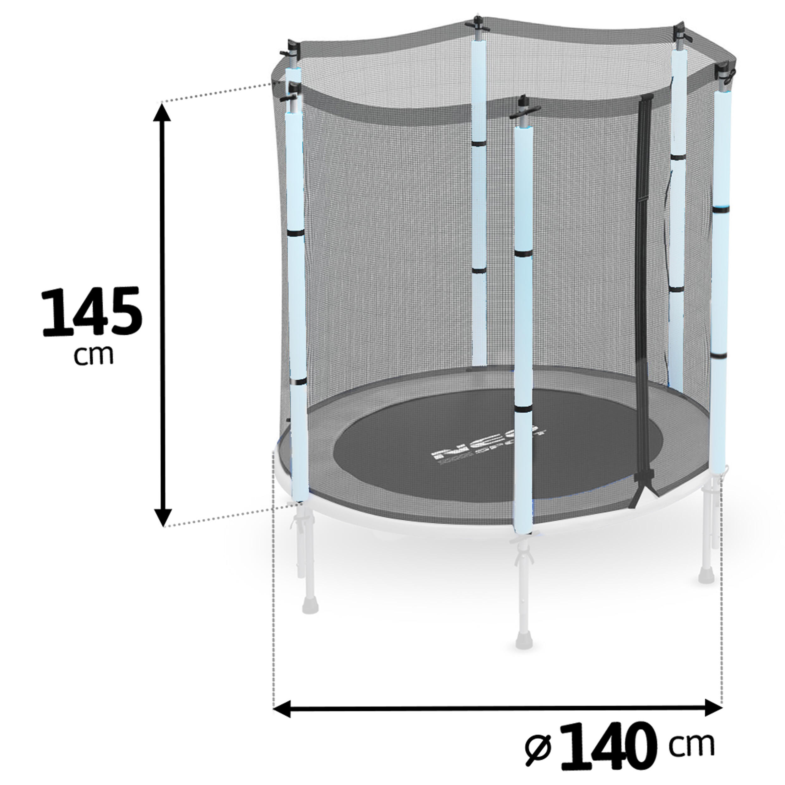 Siatka zewnetrzna do trampoliny ogrodowej Neo-Sport 4,5ft 3/3