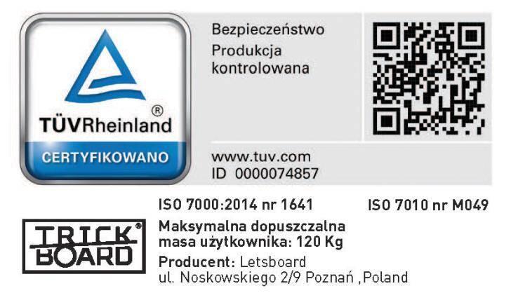 Deska do balansowania Trickboard Chicka New z Atestem 3/3