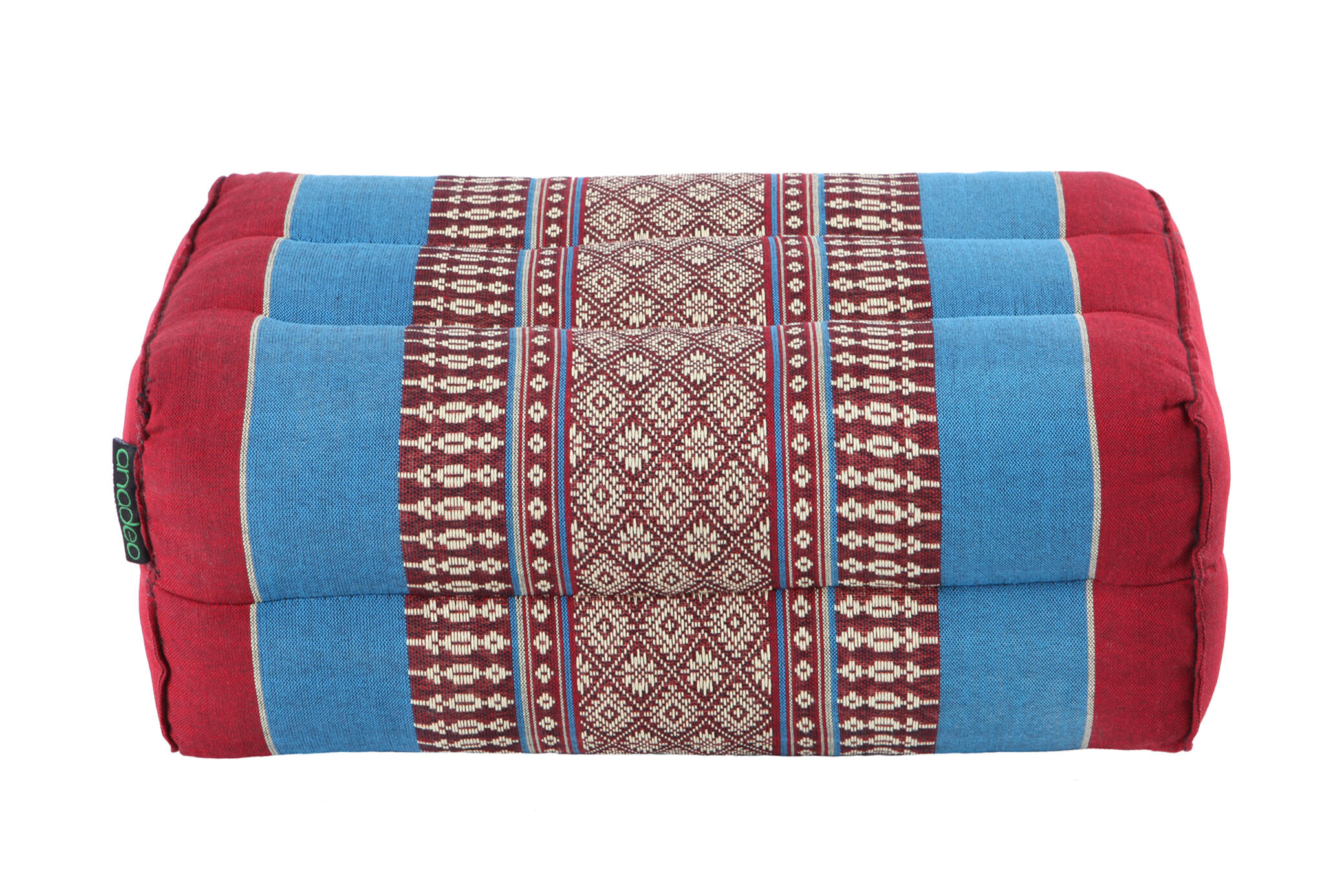 STANDARD - Lot de 2 Coussins de Yoga et Méditation  - Bourgogne Bleu / Rouge 3/7