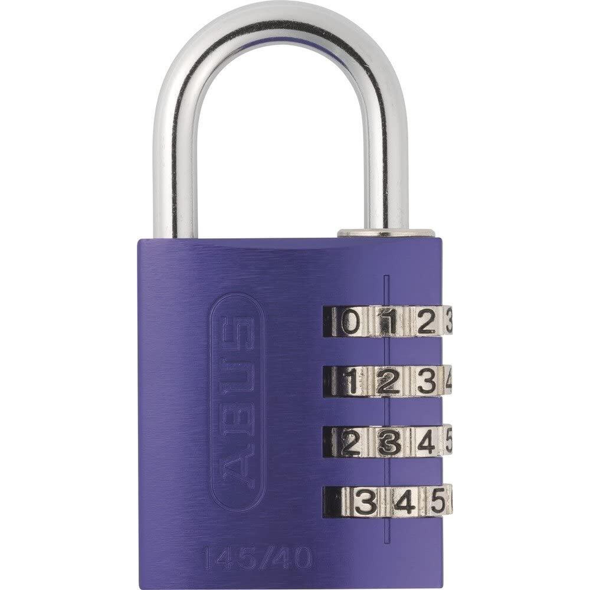 Abus - Abus Cadenas Antivol À Combinaison 3 Chiffres - 145 / 40 Mm - Cadenas - Gris|violet - Taille Unique - Decathlon