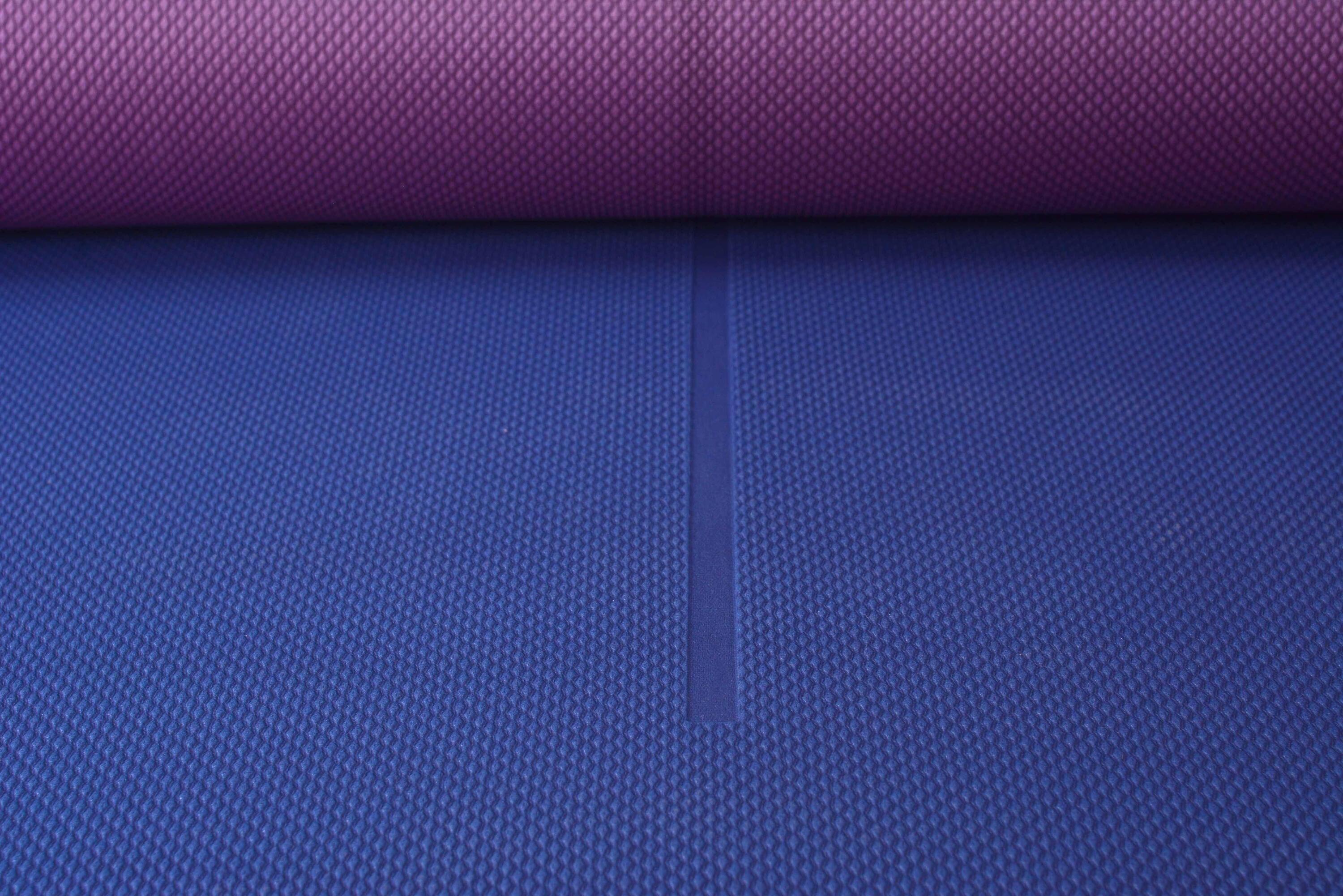 ALL AROUND - Tapis de Yoga- 4mm - Bleu / Prune 3/5