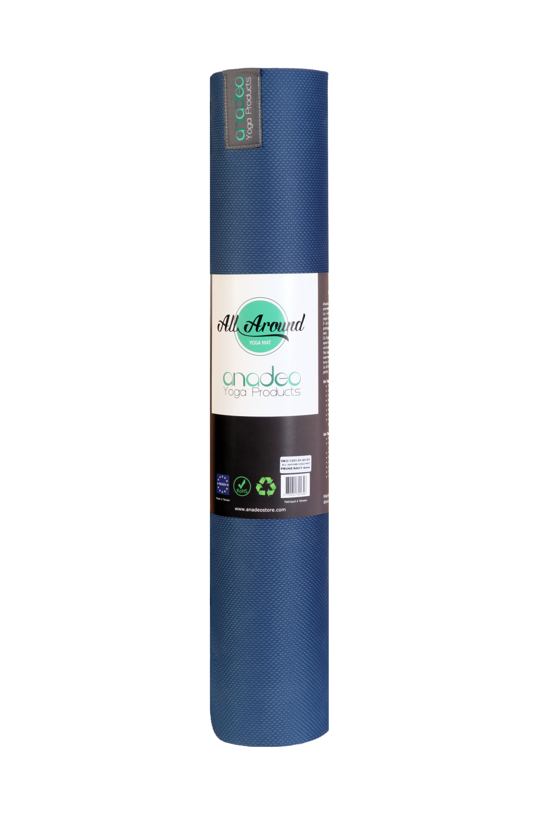 ALL AROUND - Tapis de Yoga- 4mm - Bleu / Prune 5/5
