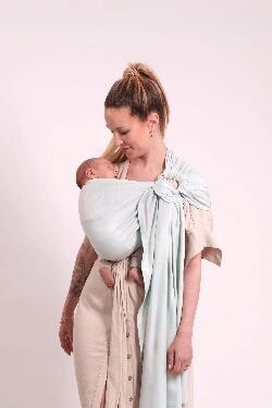 Sling Echarpe Tissée Sans Nœud - Azur Clair 2/5