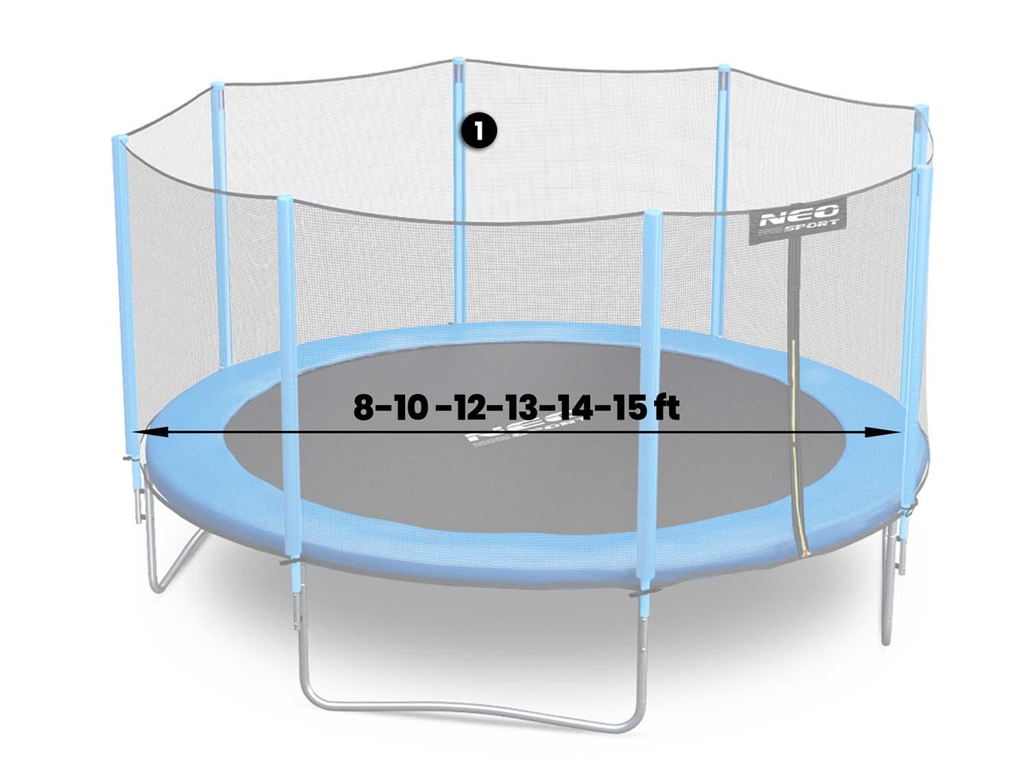 Słupek górny z pianką do trampolin Neo-Sport 8-15 ft 3/3