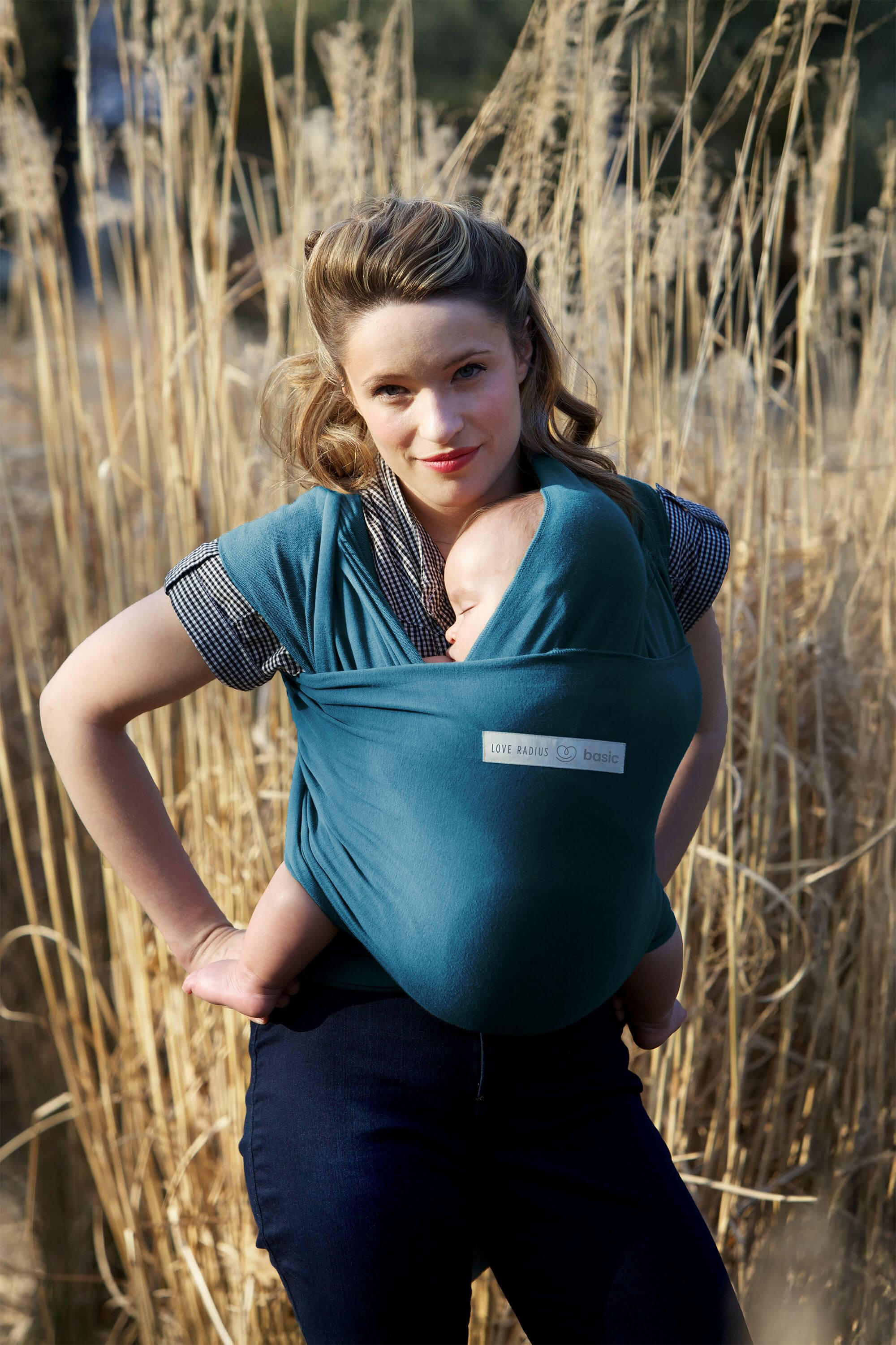 Écharpe BASIC - Fibres BIO - Bleu Retro 2/5