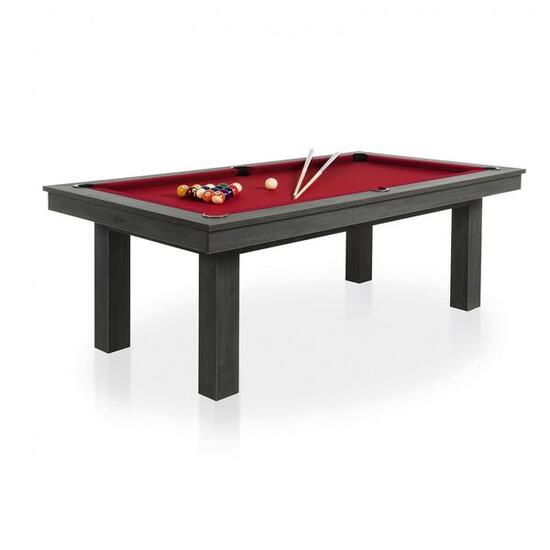 BILLARD LAFITE ANTHRACITE - DRAP ROUGE AVEC PLATEAUX TABLE