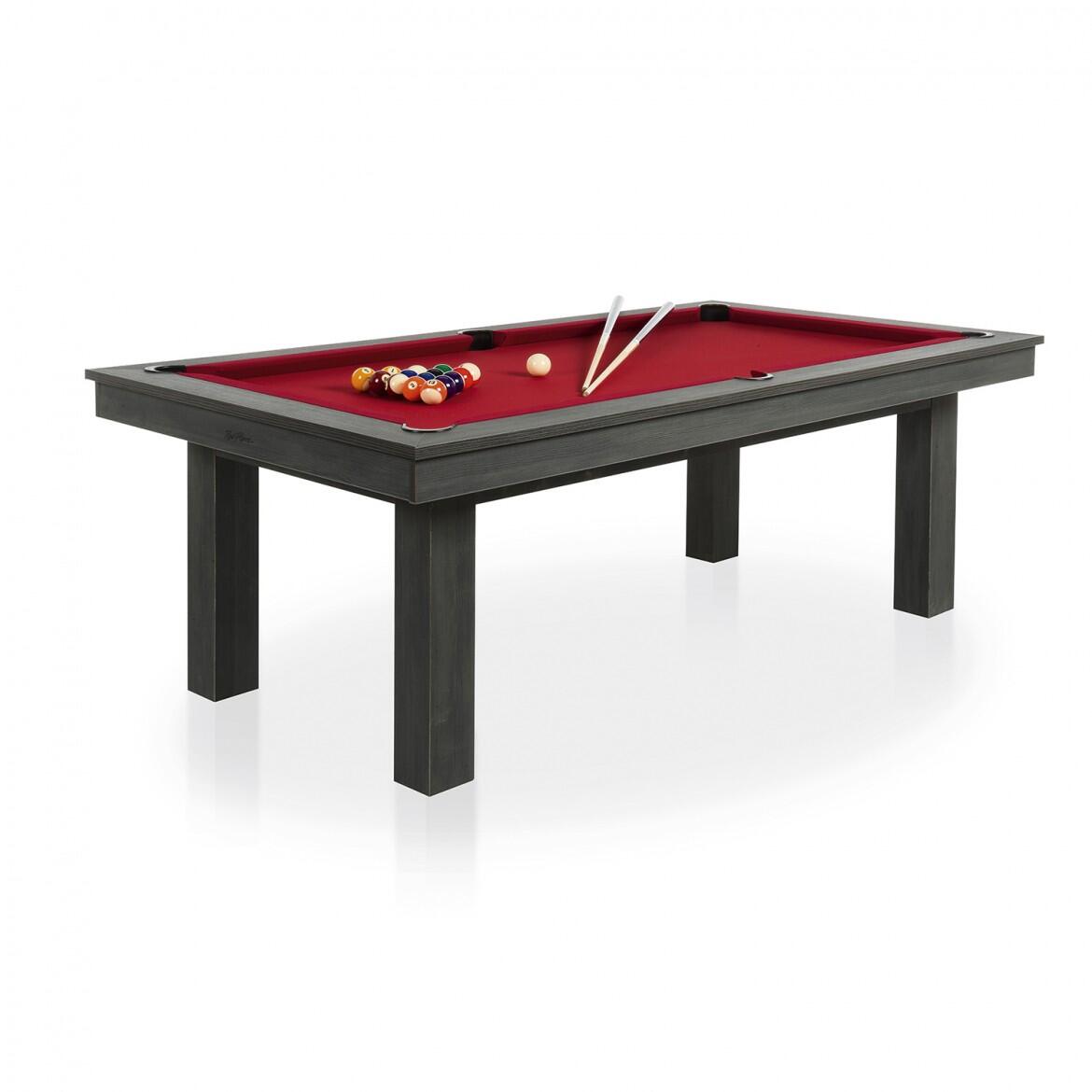 Rene Pierre - Billard Lafite Anthracite - Drap Rouge Avec Plateaux Table - Billard - Gris|marron|rouge - Taille Unique - Decathlon