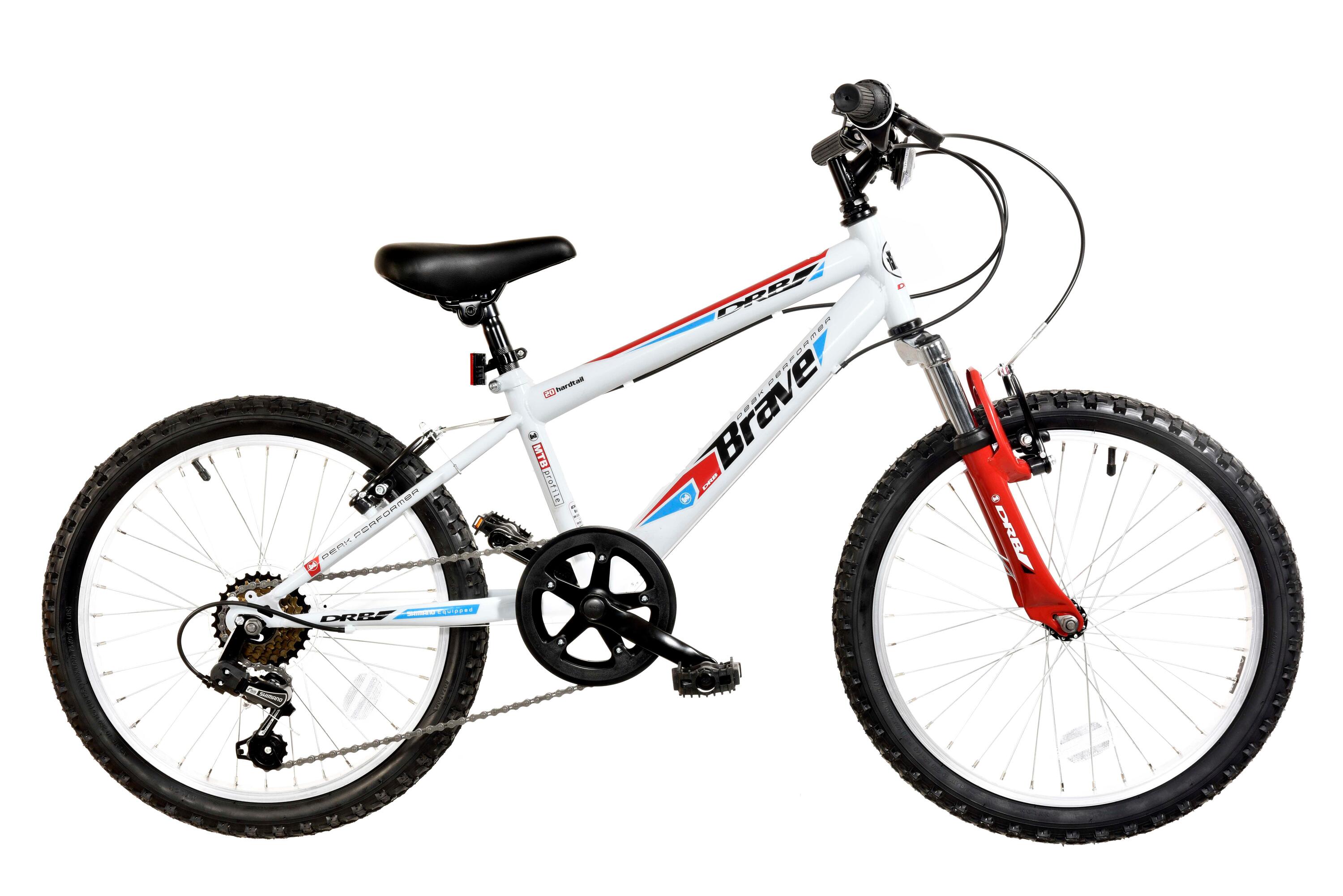 DRB Brave Junior Hardtail Mountain Bike, 20In Wheel, Speed
