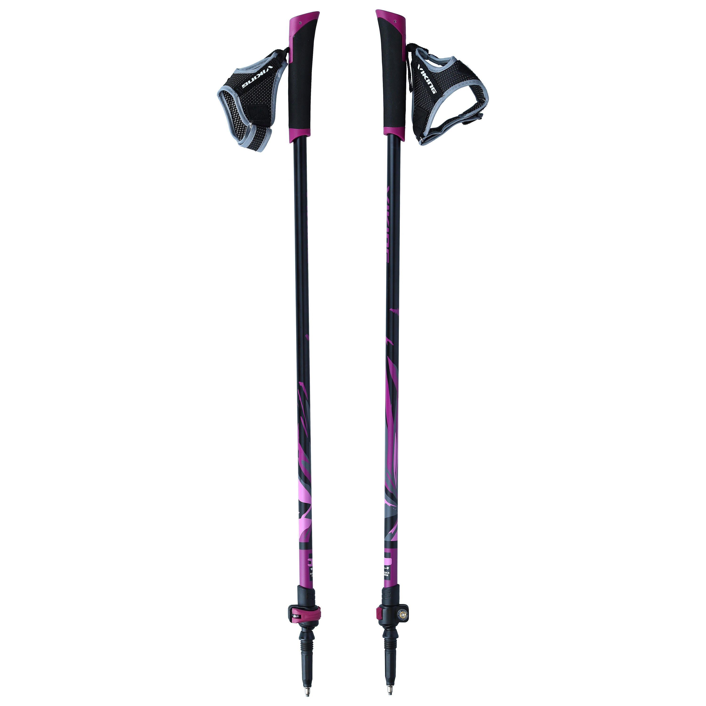 Kije Nordic Walking dla dorosłych Viking Uppsala, dwusekcyjne 2/5