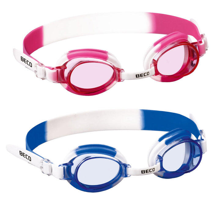 Beco Children's Swimming Goggles Halifax 8+ | White/pink 2/3