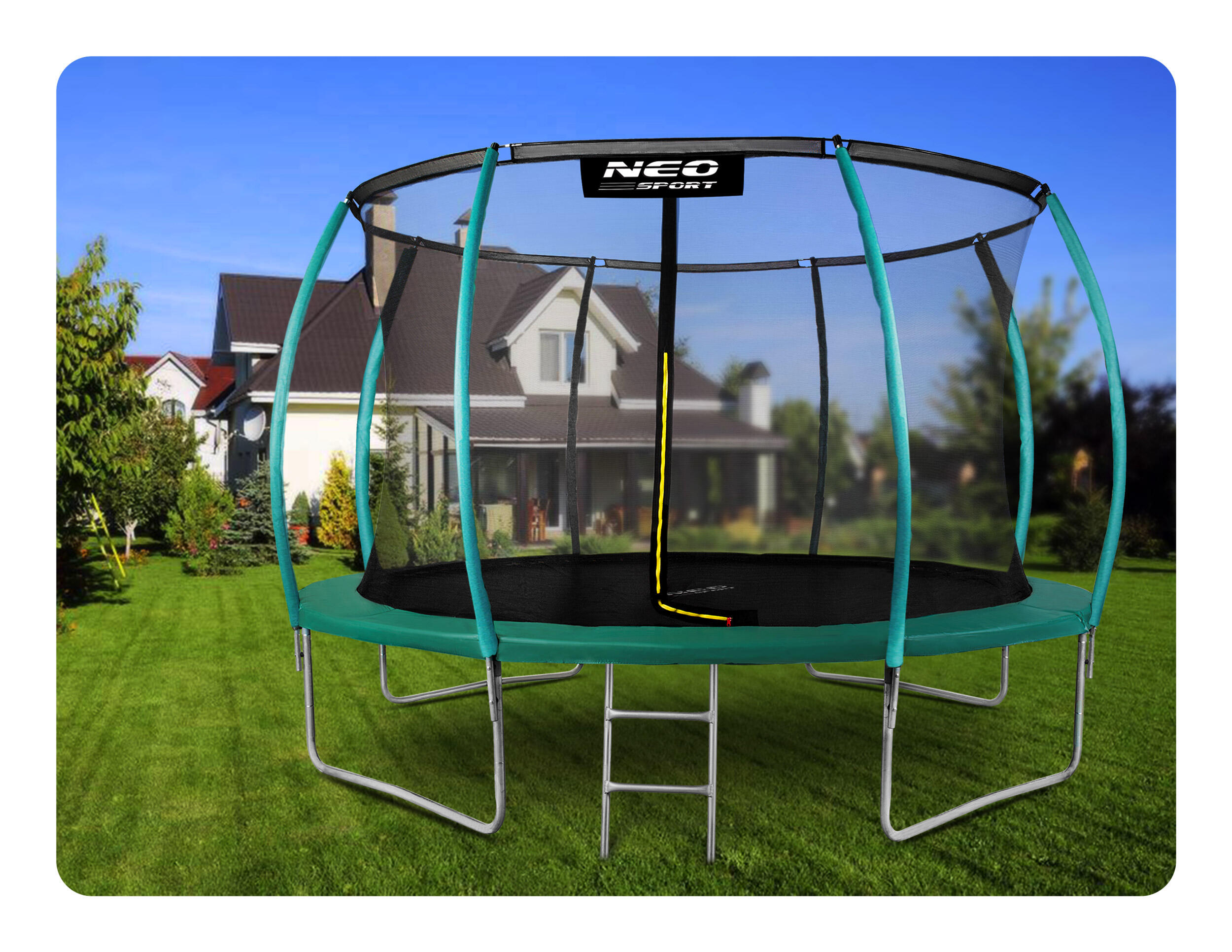 Trampolina ogrodowa Neo-Sport  NS-14C181 Circle 14ft/435 z siatką wewnętrzną 4/5