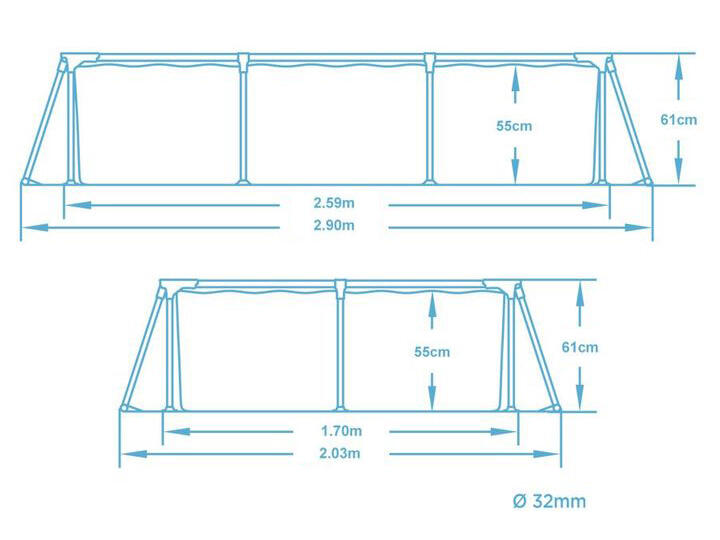 ÜBERSCHRIFT
Schwimmen Pool - Bestway 259 x 170 x 61cm blau 4/4