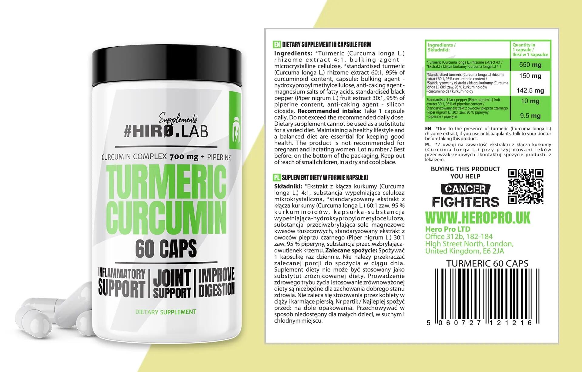 Hiro Lab Turmeric Curcumin 60 Caps 2/2