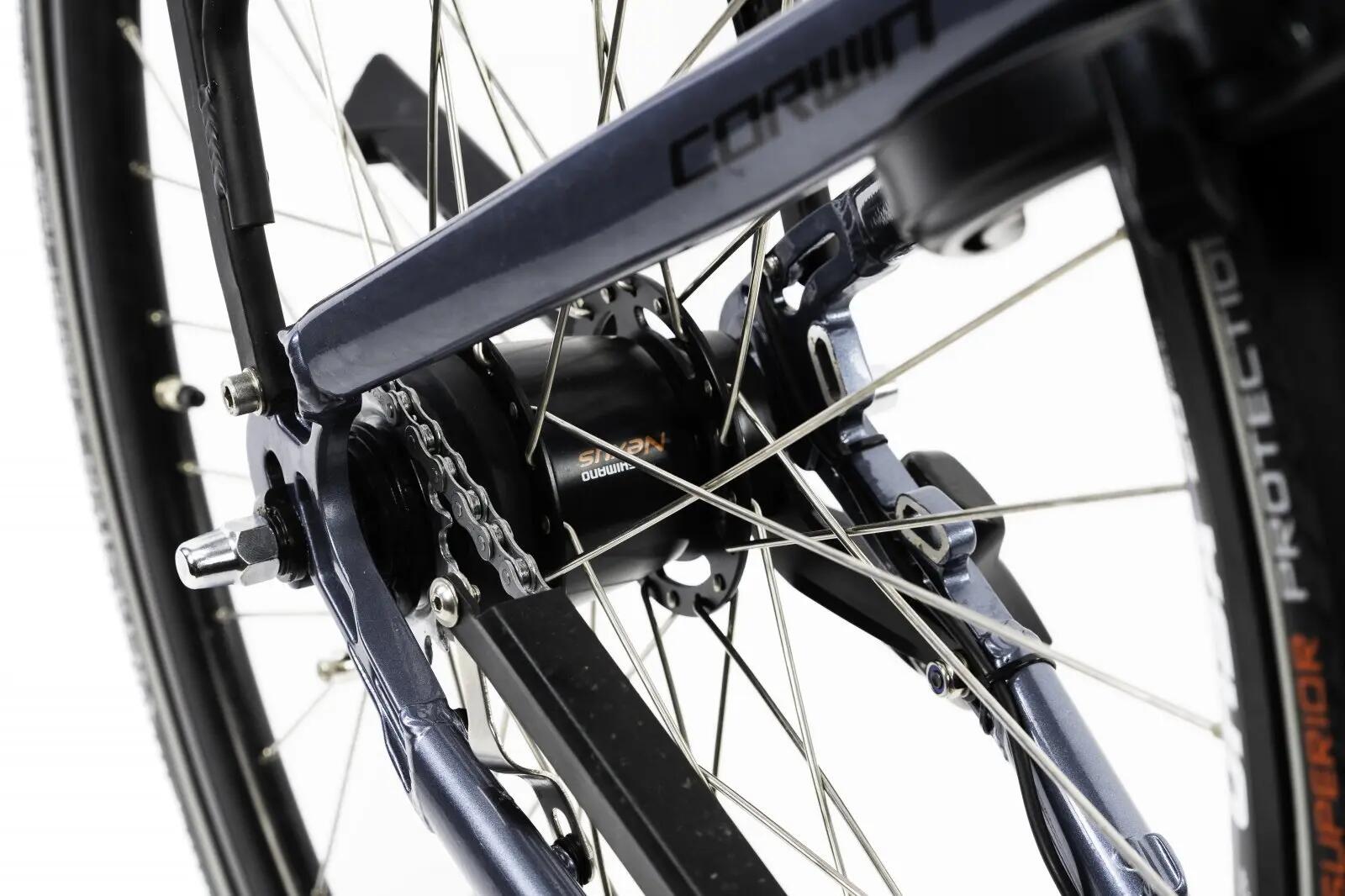 Bicicleta eléctrica Corwin 28426 - 28 pulgadas, 490 mm, gris brillante 5/5