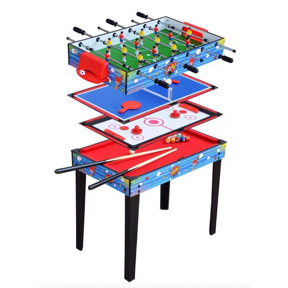 Devessport - Sportpark - Multijeux 4 En 1 - Devessport - Table De Baby-foot - Bleu|noir - Taille Unique - Decathlon