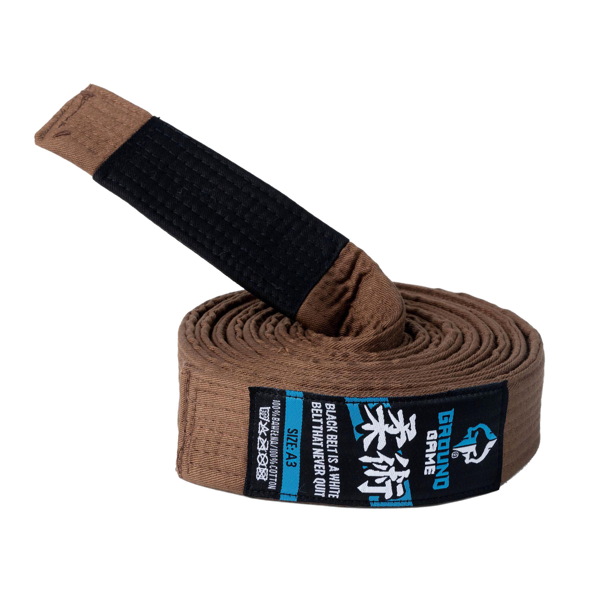 Pas do BJJ z panelem na belki Ground Game brązowy 4/4