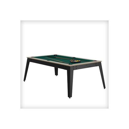 BILLARD STEEL OSLO - PIEDS GRIS - DRAP VERT AVEC PLATEAUX TABLE